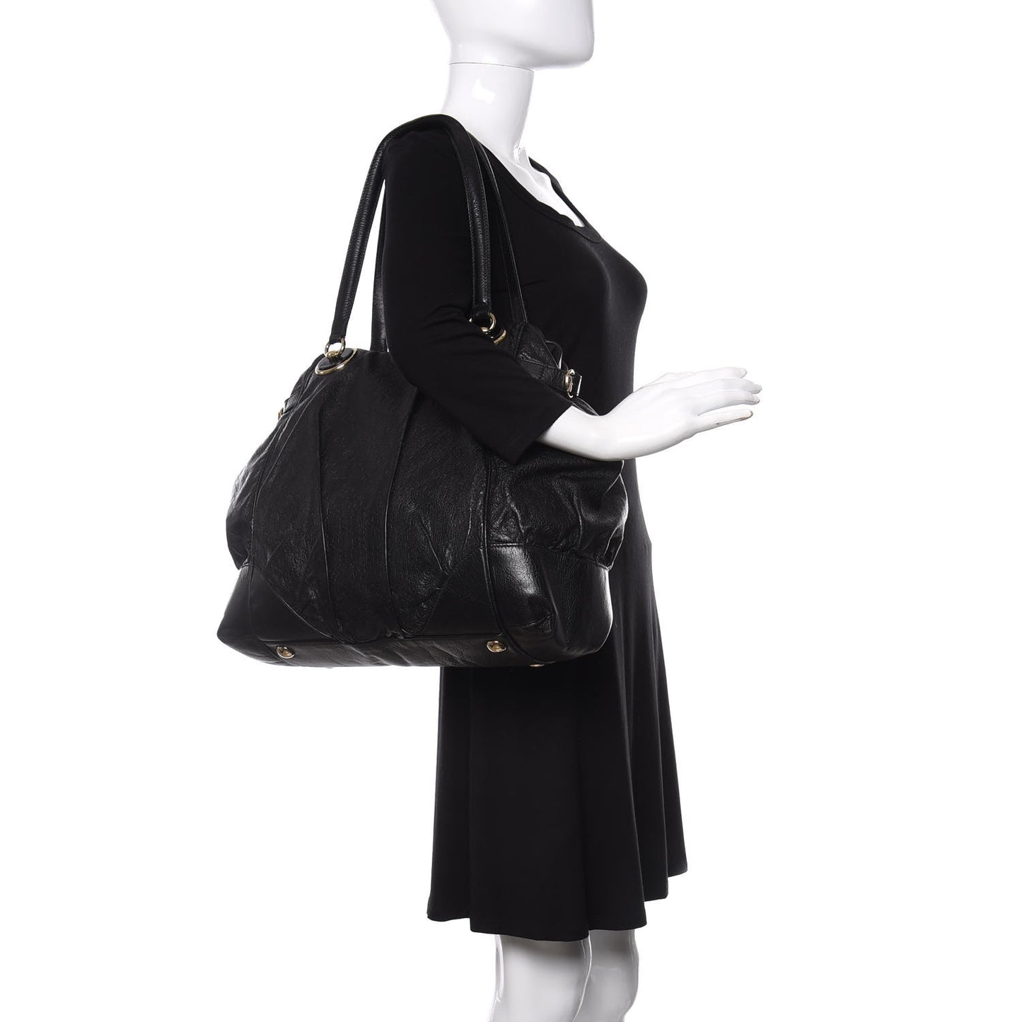 Guccissima Large Full Moon Tote Black