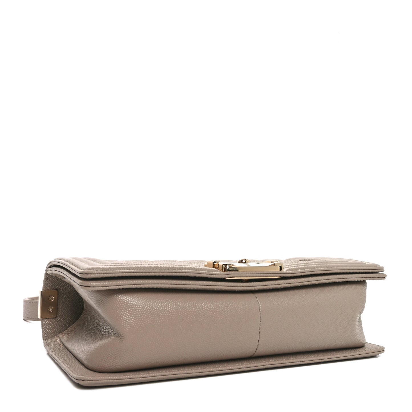 Caviar Quilted Medium Boy Flap Dark Beige