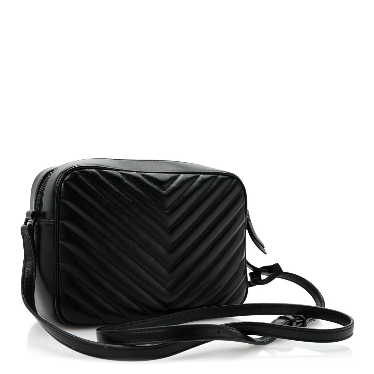 Calfskin Matelasse Monogram Monochrome Lou Camera Bag Black
