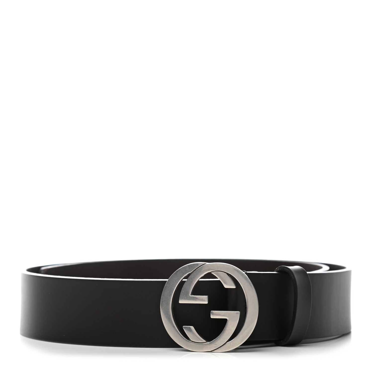 Gucci Selleria Calfskin Nickel Interlocking G 37mm Belt 90 36 Cocoa 1 of 5