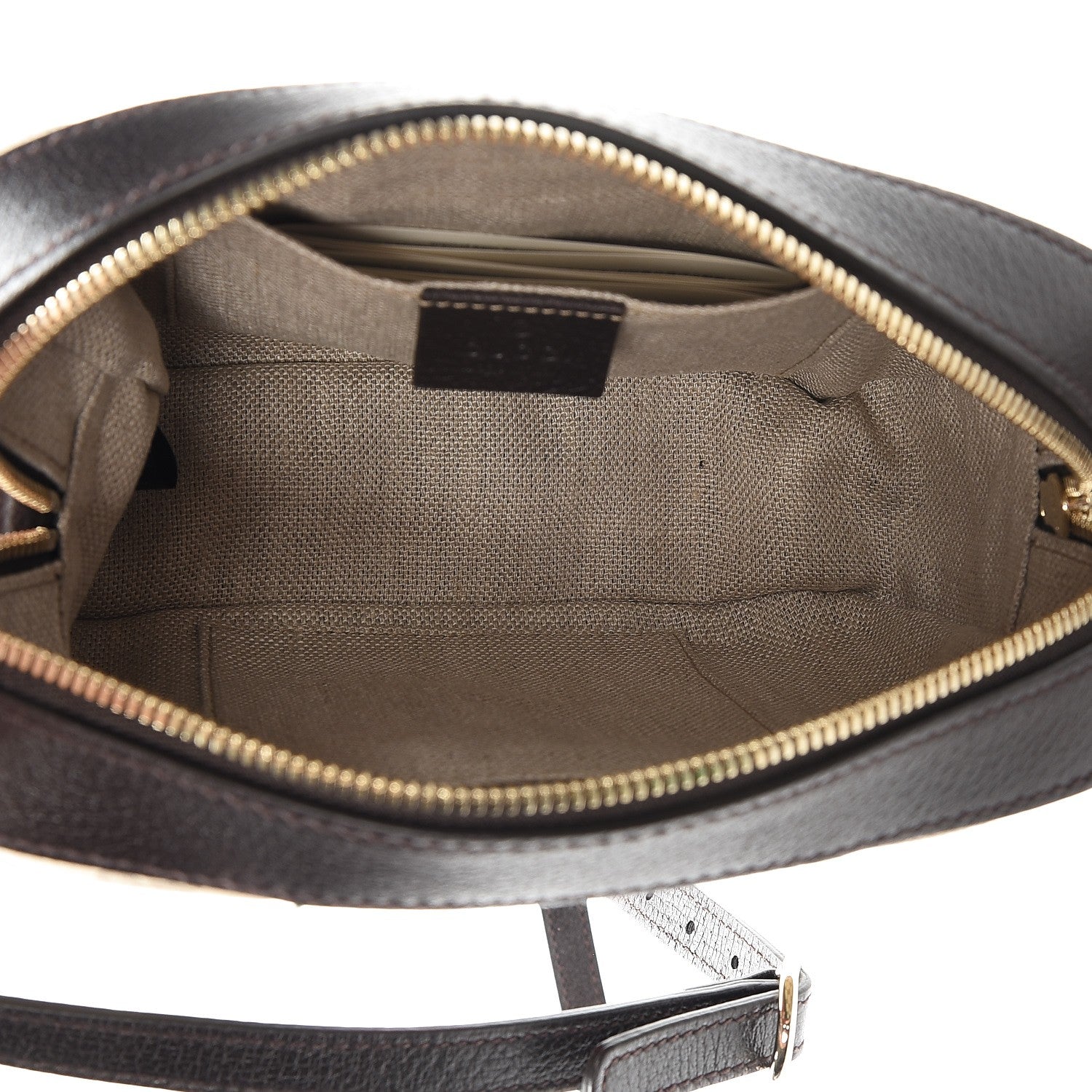 Gucci GG Supreme Monogram Web Small Webby Bee Shoulder Bag Dark Brown 5 of 9