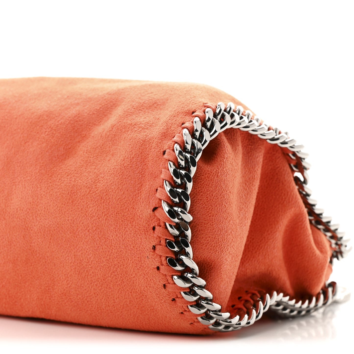 Shaggy Deer Mini Falabella Fold Over Tote Orange