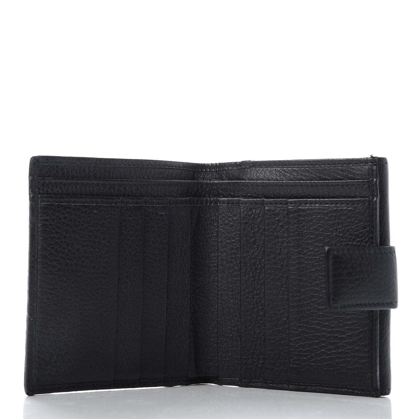 Calfskin Denim Monogram French Flap Wallet