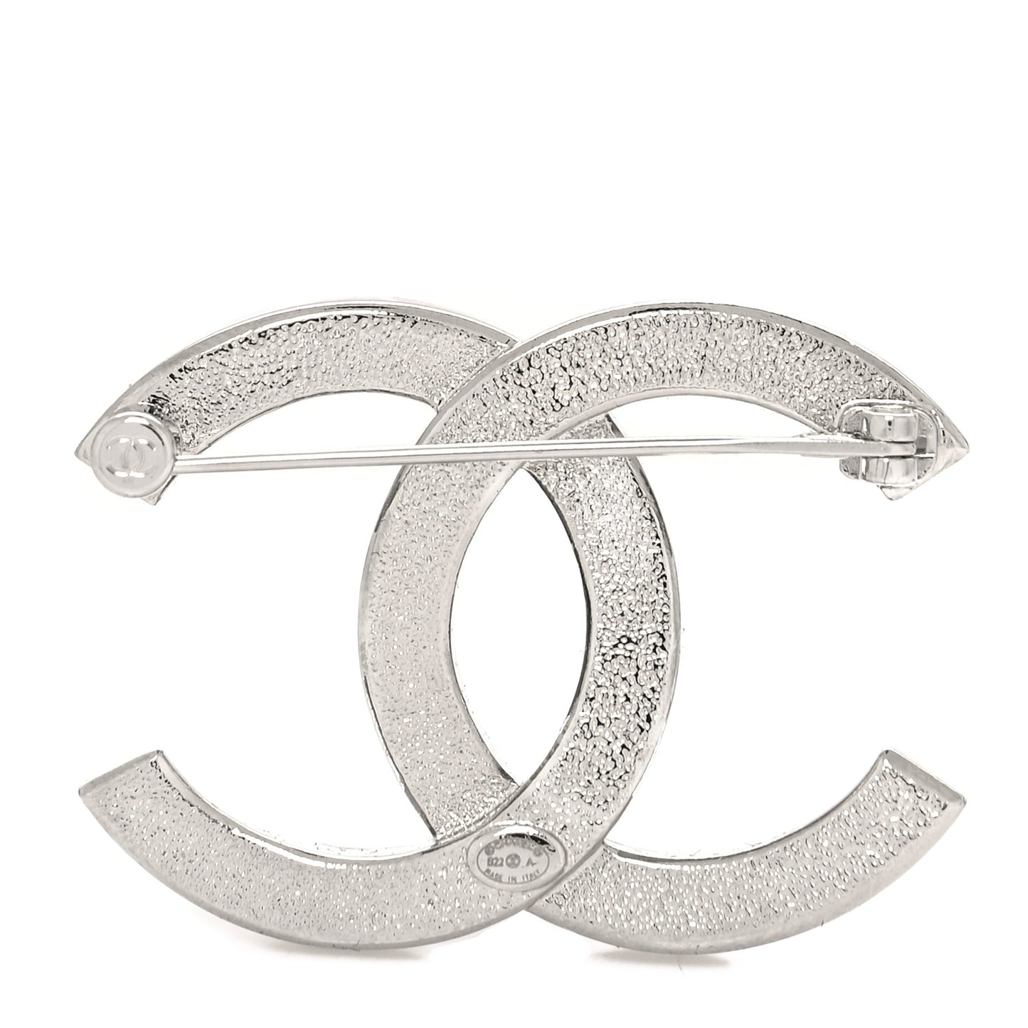 Crystal CC Brooch Black Silver