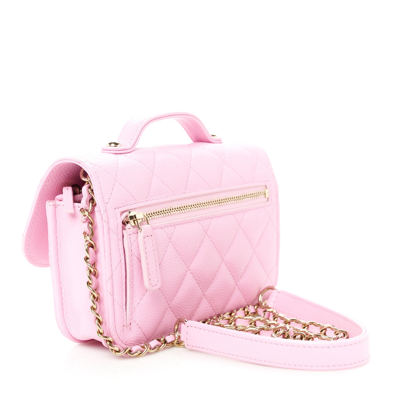 Chanel Caviar Quilted Business Affinity Clutch With Chain Flap Lilac 4 of 14