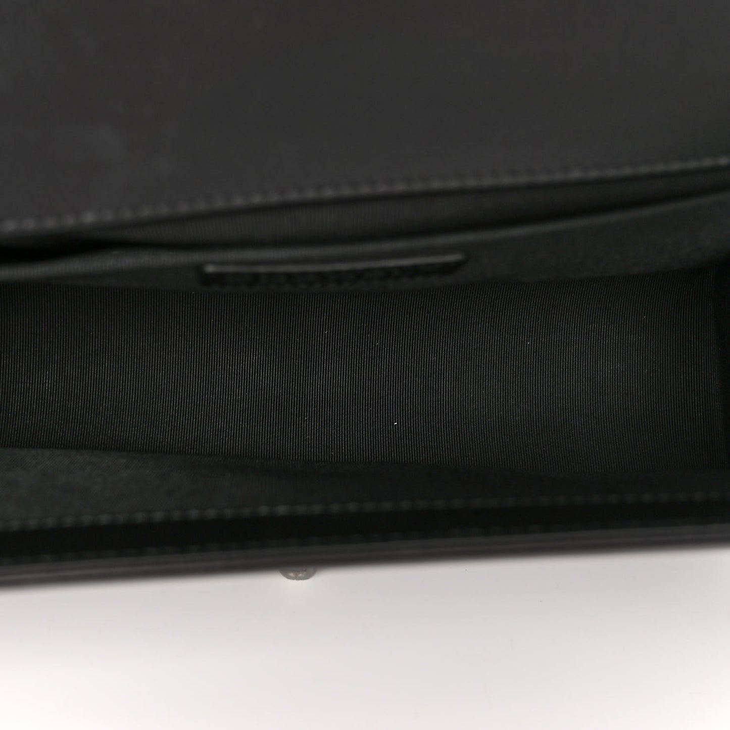 Calfskin Chevron Quilted Medium Boy Flap Black