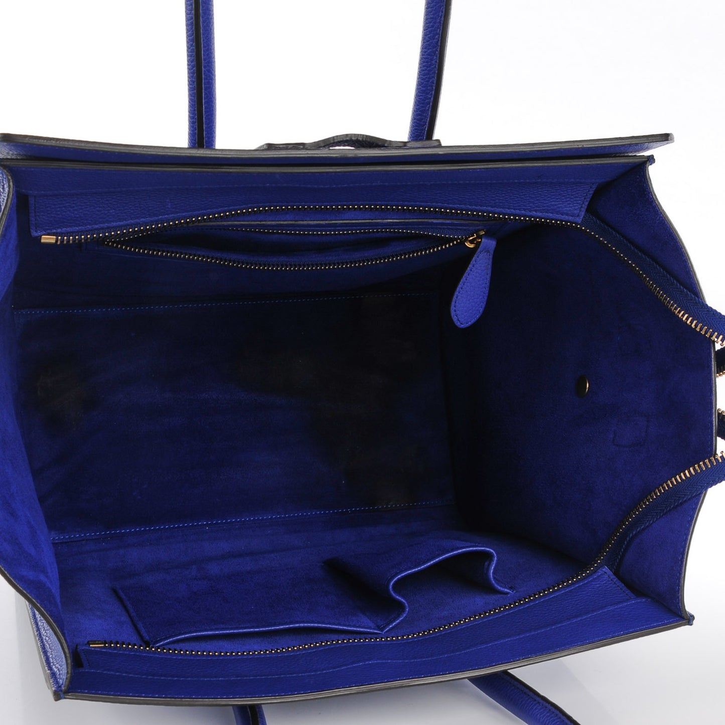 Drummed Calfskin Mini Luggage Indigo