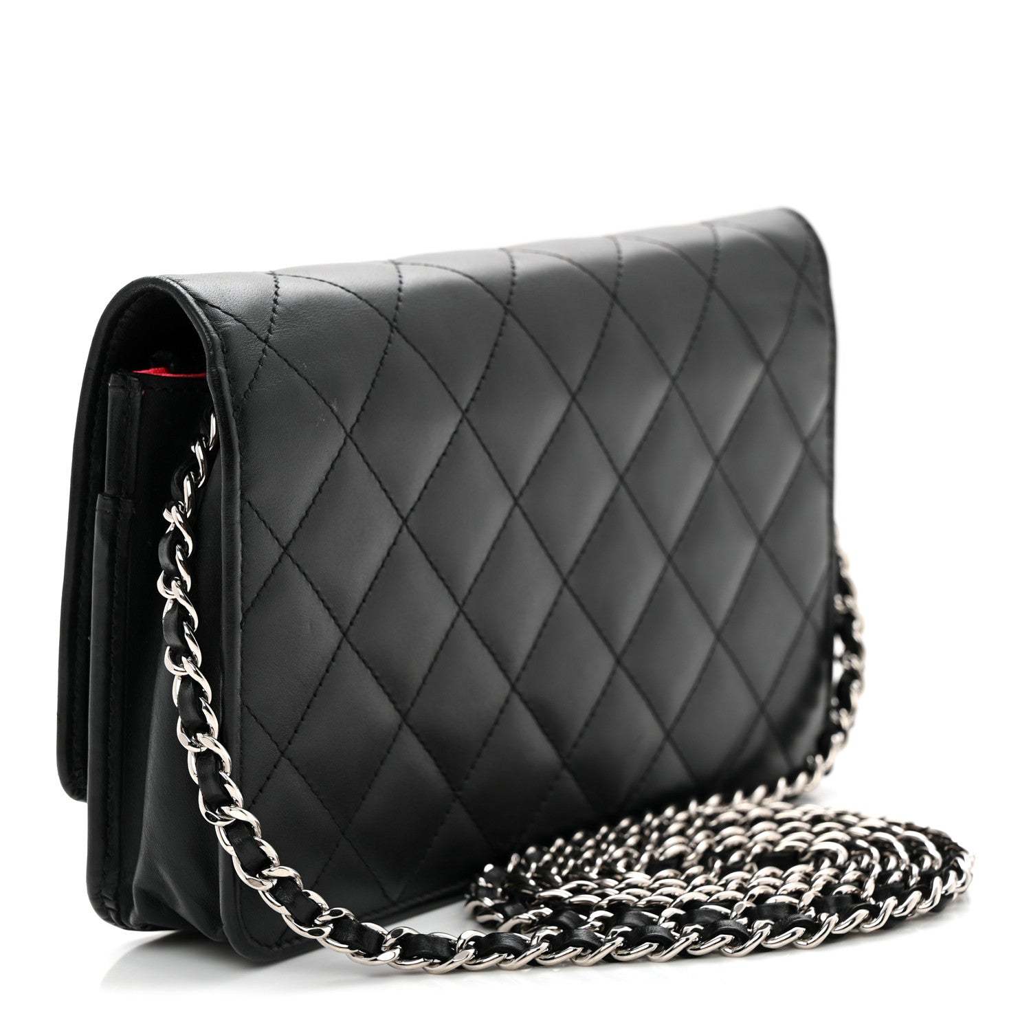 Chanel Calfskin Quilted Cambon Wallet on Chain WOC Black 3 of 15