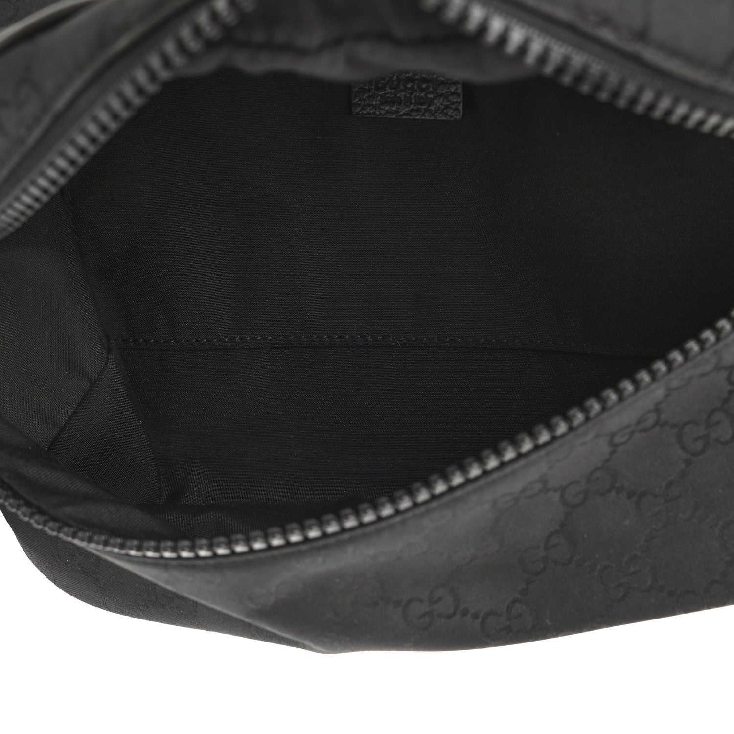 Gucci Nylon Monogram Fanny Pack Belt Bag Black 5 of 12