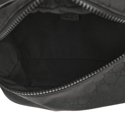 Gucci Nylon Monogram Fanny Pack Belt Bag Black 5 of 12