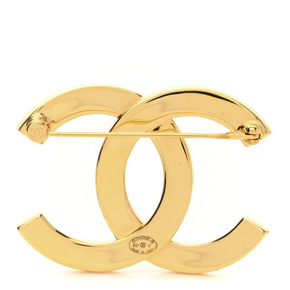 Chanel Metal Paris Button CC Large Brooch Gold 2 of 3