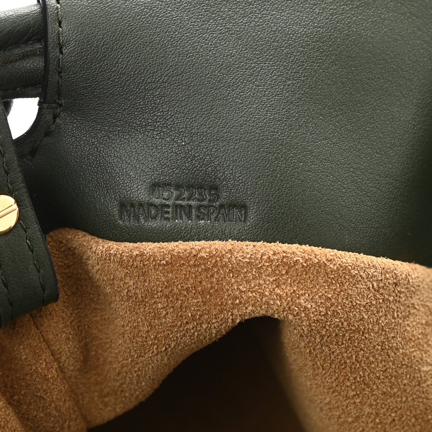 Calfskin Mini Flamenco Knot Bag Khaki