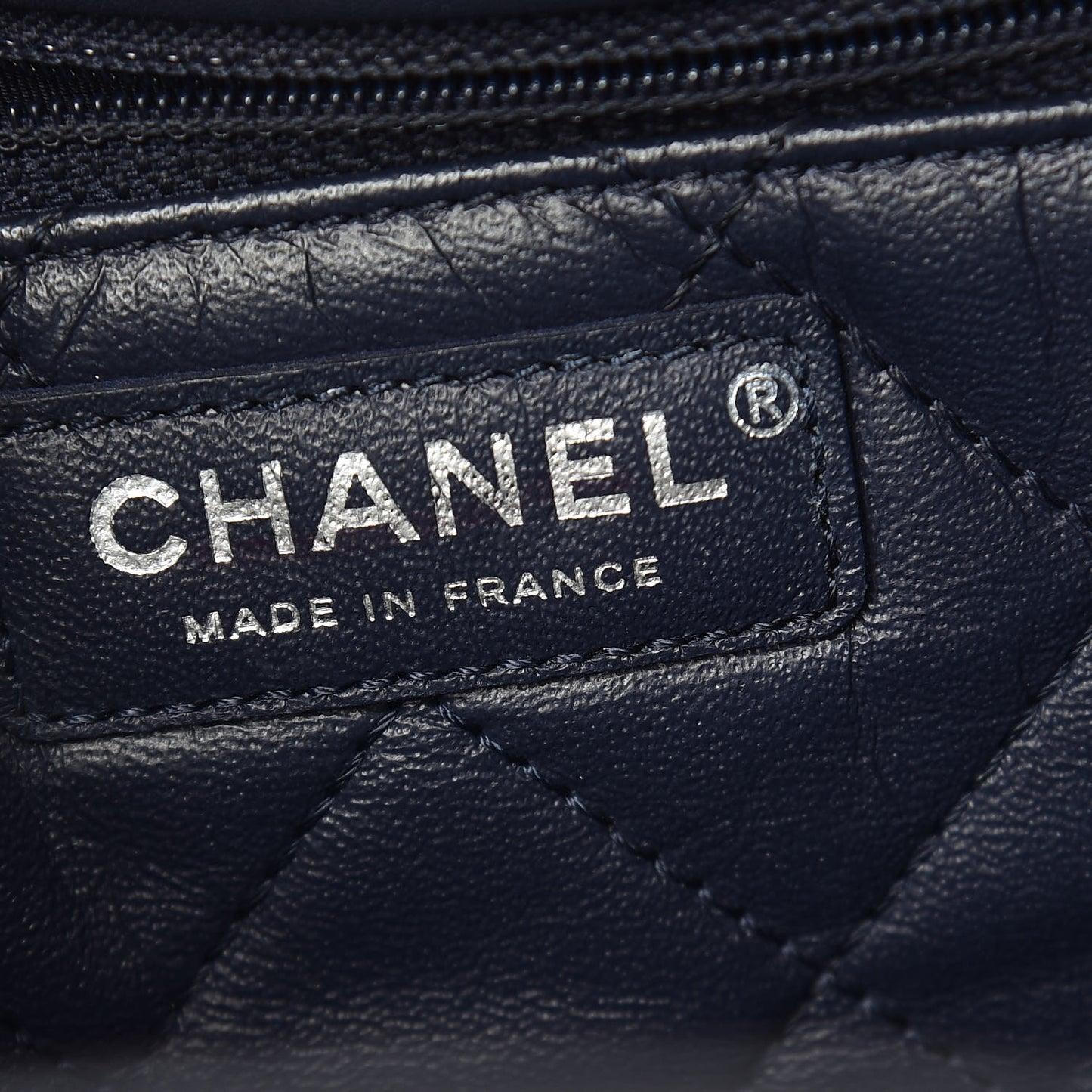 Calfskin Stitched Large Urban Luxury Drawstring Backpack Navy Blue