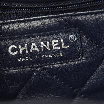 Chanel Calfskin Stitched Large Urban Luxury Drawstring Backpack Navy Blue 6 of 15
