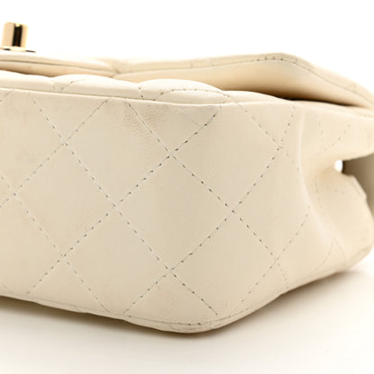 Chanel Lambskin Quilted Mini Rectangular Flap White 10 of 12