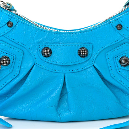 Balenciaga Agneau Arena Le Cagole Shoulder Bag XS Cyan 9 of 11