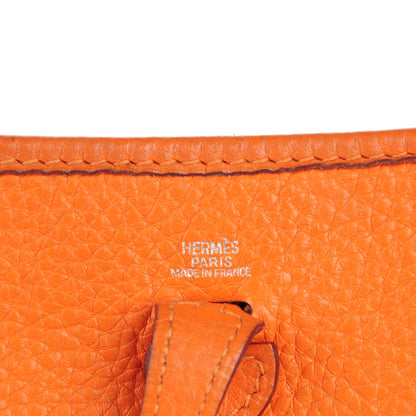 Hermes Taurillon Clemence Evelyne TPM Orange 6 of 14