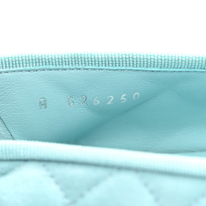 Chanel Suede Calfskin Quilted Cap Toe CC Ballerina Flats 41 Light Blue 9 of 11