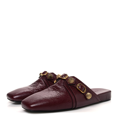 Balenciaga Agneau Arena Cagole Cosy Mules 38 Dark Red 4 of 11