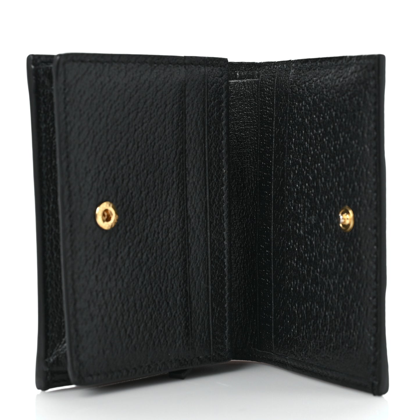 Calfskin Web Ophidia Card Case Black