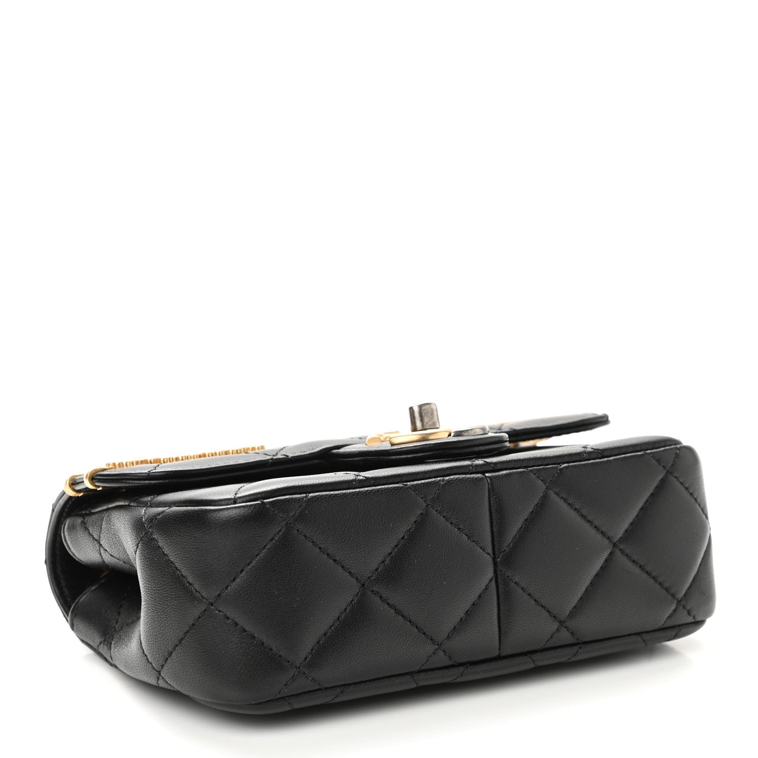 Chanel Lambskin Quilted Mini Coco Clips Single Flap Black 4 of 11