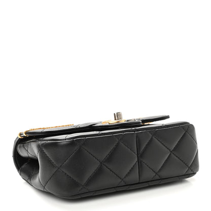 Chanel Lambskin Quilted Mini Coco Clips Single Flap Black 4 of 11