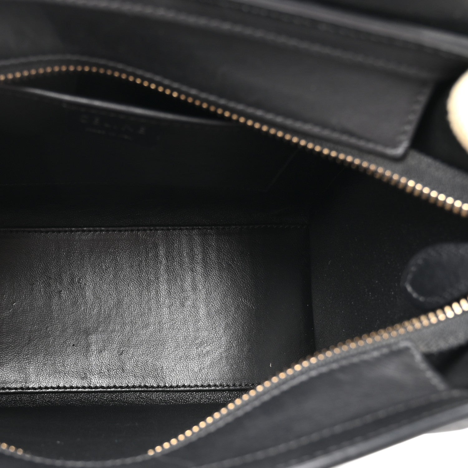 Celine Natural Canvas Smooth Calfskin Nano Luggage Navy 5 of 13