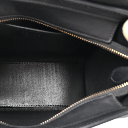Celine Natural Canvas Smooth Calfskin Nano Luggage Navy 5 of 13