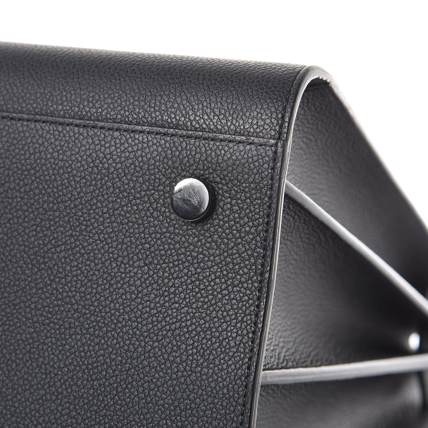 Grained Calfskin Large Sac De Jour Carryall Black