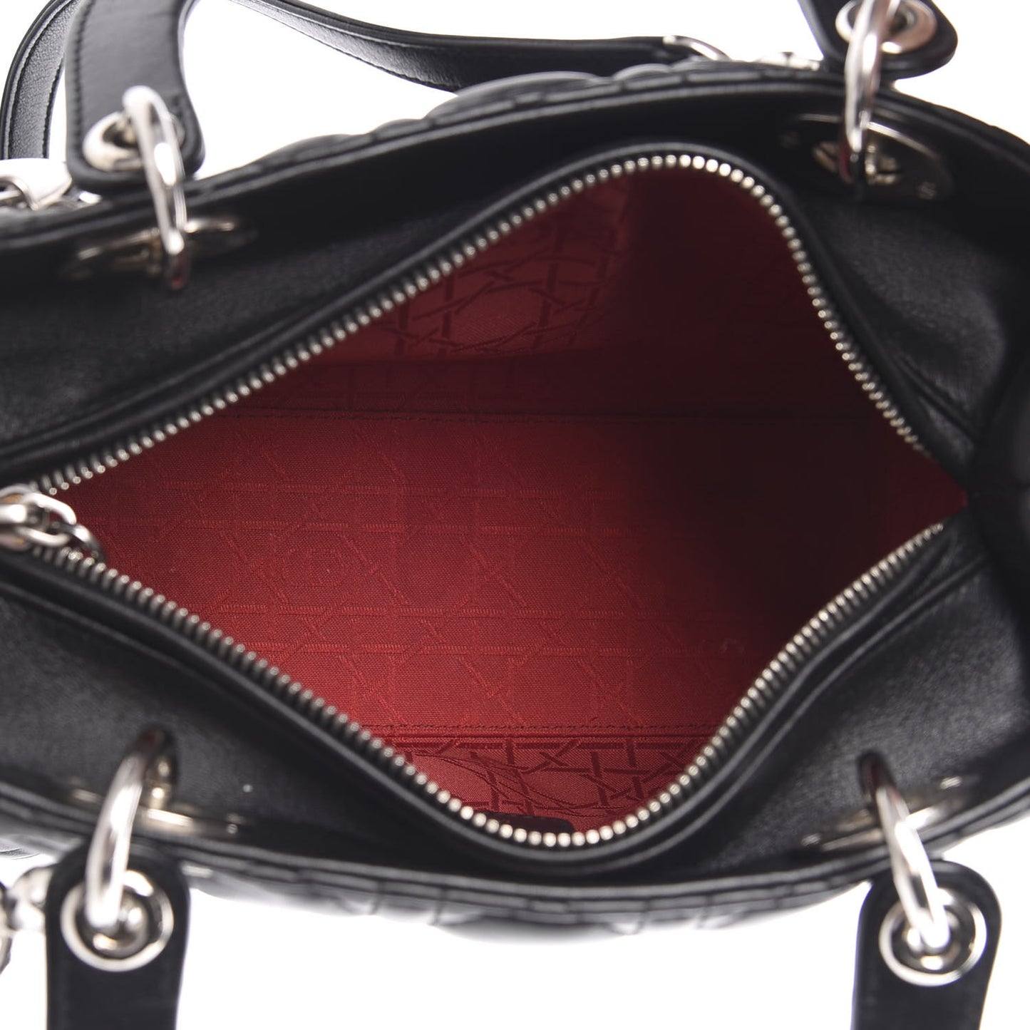 Lambskin Cannage Medium Lady Dior Black
