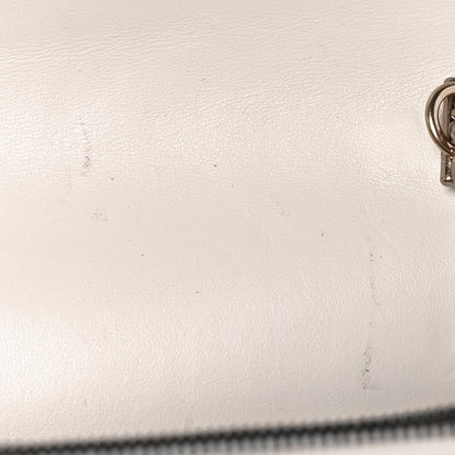 Gucci Calfskin Matelasse GG Marmont Chain Wallet Mystic White 9 of 11