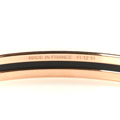 Hermes Enamel Printed Extra Narrow Bracelet 70 Bleu Polaire 4 of 6