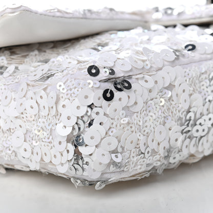 Chanel Sequin East West Flap Dark White 7 of 14