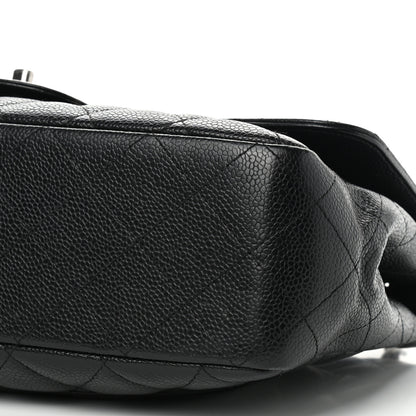 Chanel Caviar Quilted Jumbo Single Flap Black 12 of 12