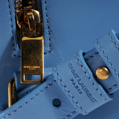 Saint Laurent Leather Classic Duffle 6 Bag Blue 8 of 8