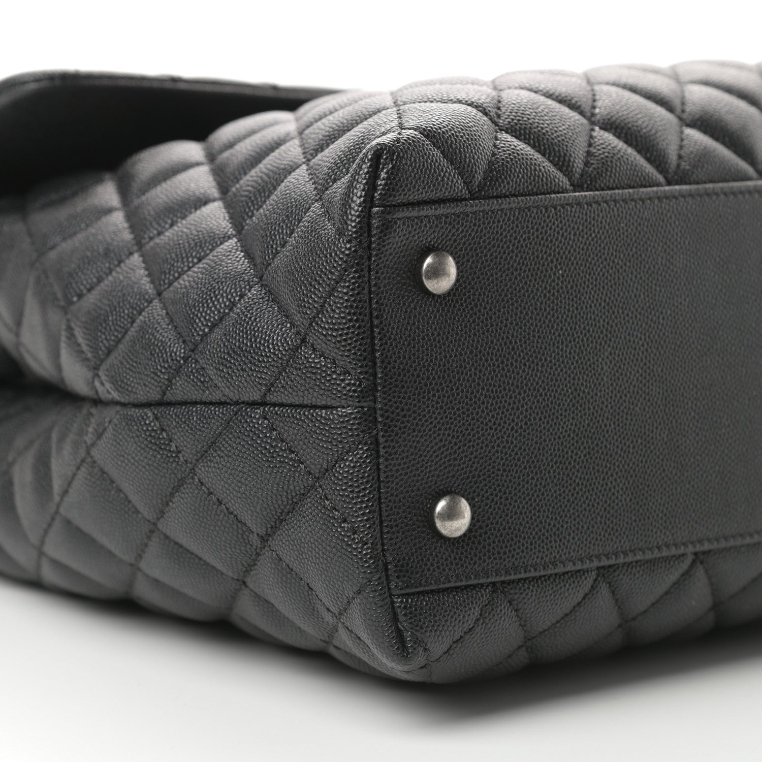 Chanel Caviar Quilted Large Coco Handle Flap Black 9 of 11
