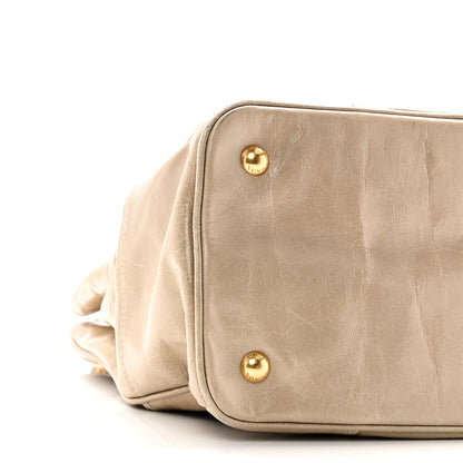 Prada Vitello Shine Shopping Satchel Pomice 8 of 9