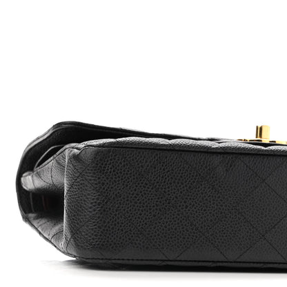 Chanel Caviar Quilted Medium Double Flap Black 8 of 9