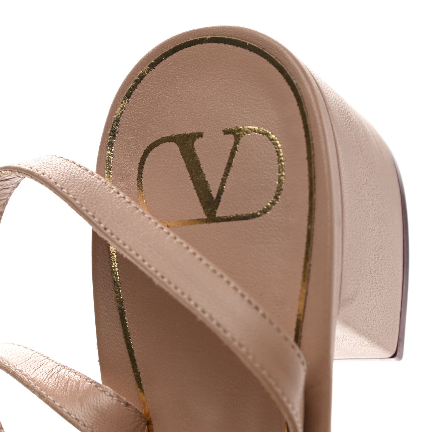 Valentino Garavani Nappa Rockstud Flair Ankle Wrap 45mm Sandals 40 Rose Cannelle 7 of 10