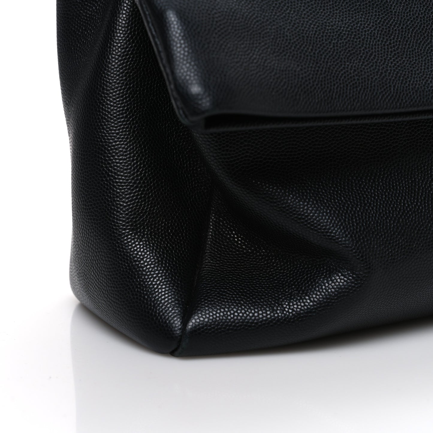Grain De Poudre Medium West Hollywood Monogram Fold-Over Black
