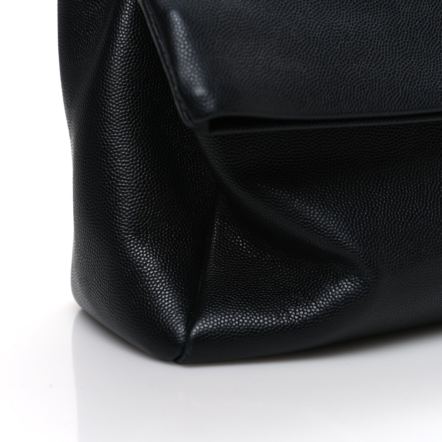 Saint Laurent Grain De Poudre Medium West Hollywood Monogram Fold-Over Black 16 of 17