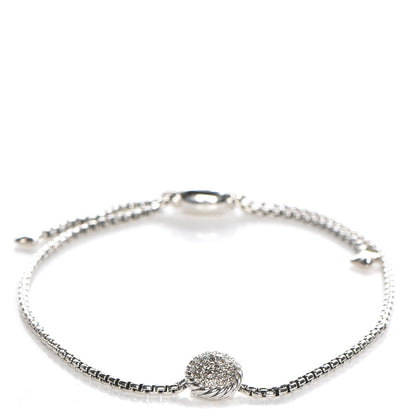 David Yurman Sterling Silver Diamond 9mm Petite Pave Bracelet 1 of 5