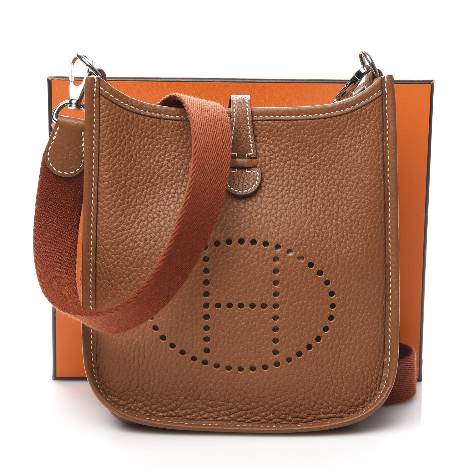 Hermes Taurillon Clemence Amazone Evelyne TPM Gold Cuivre 11 of 11