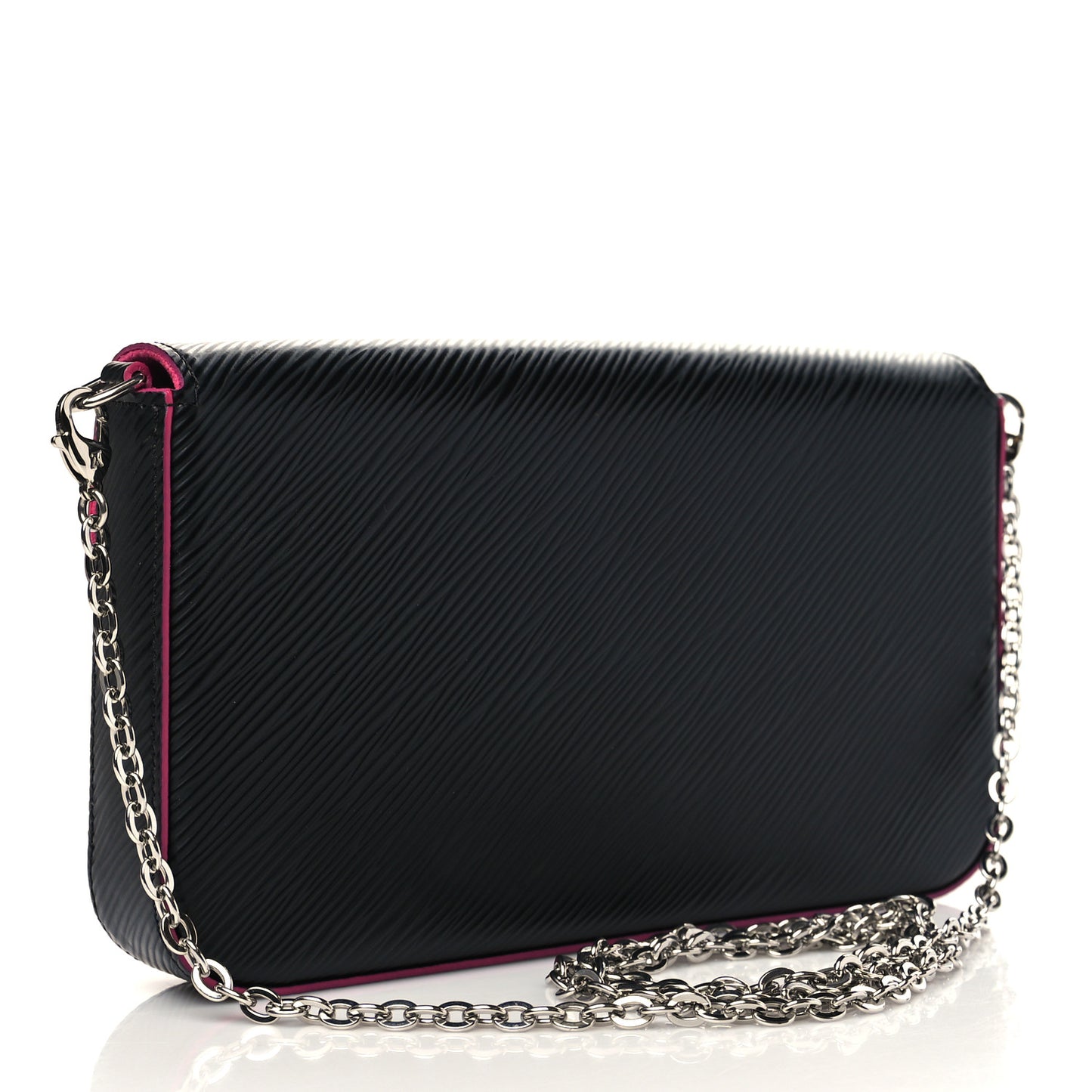 Epi Pochette Felicie Black Hot Pink