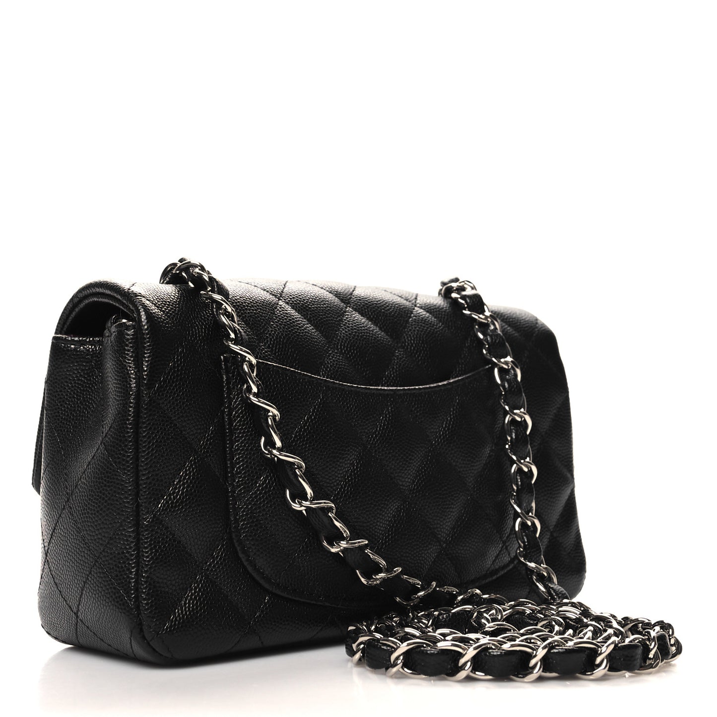Caviar Quilted Mini Rectangular Flap Black