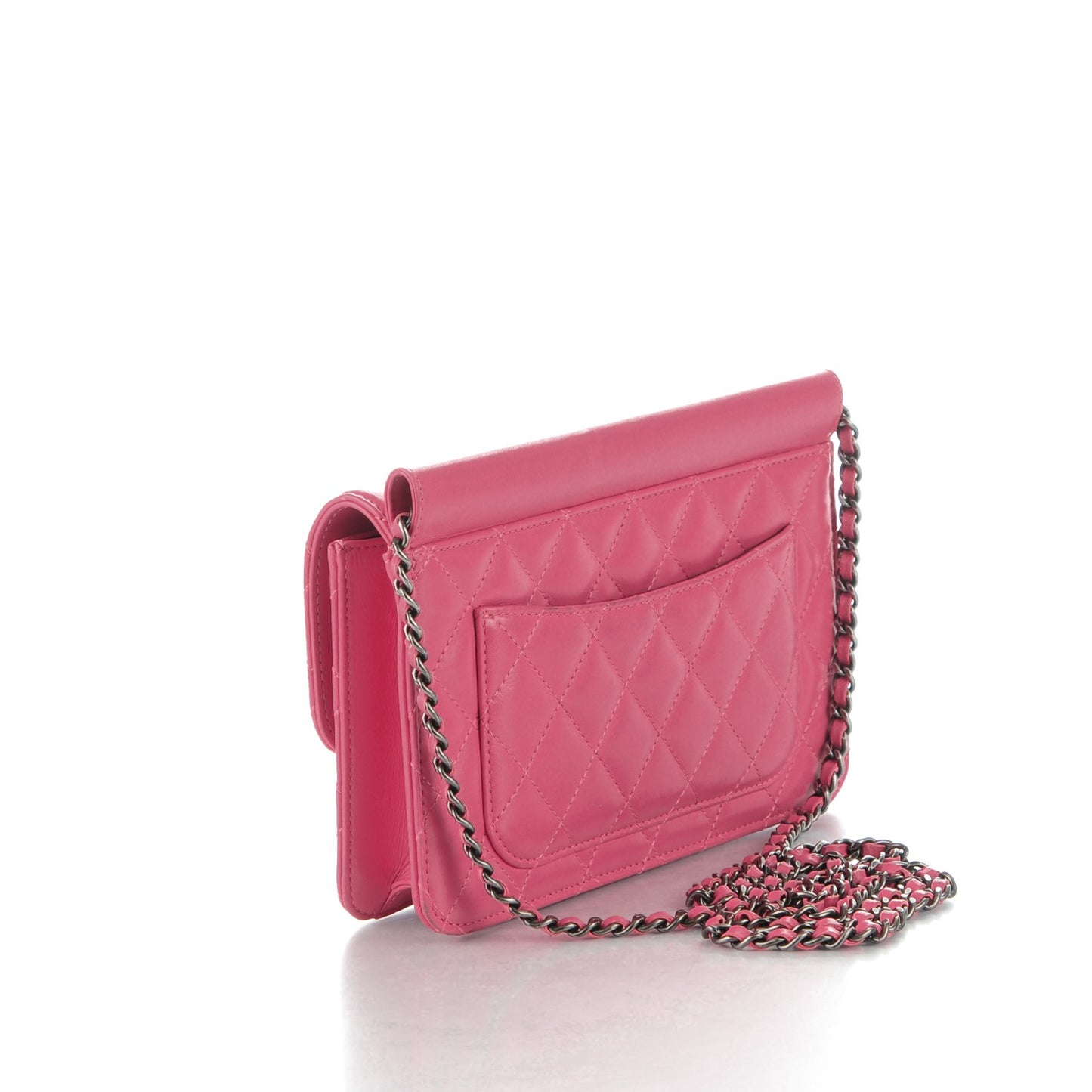 Lambskin Quilted Medium Crossing Times Flap Pink