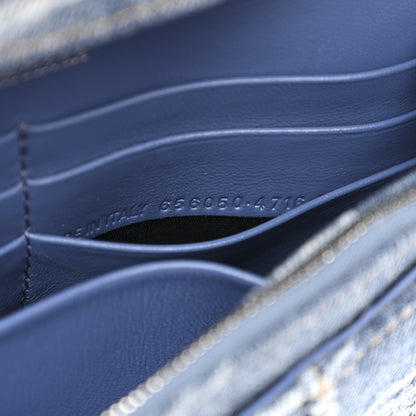 Balenciaga Denim BB Monogram Hourglass Chain Bag Blue 7 of 10