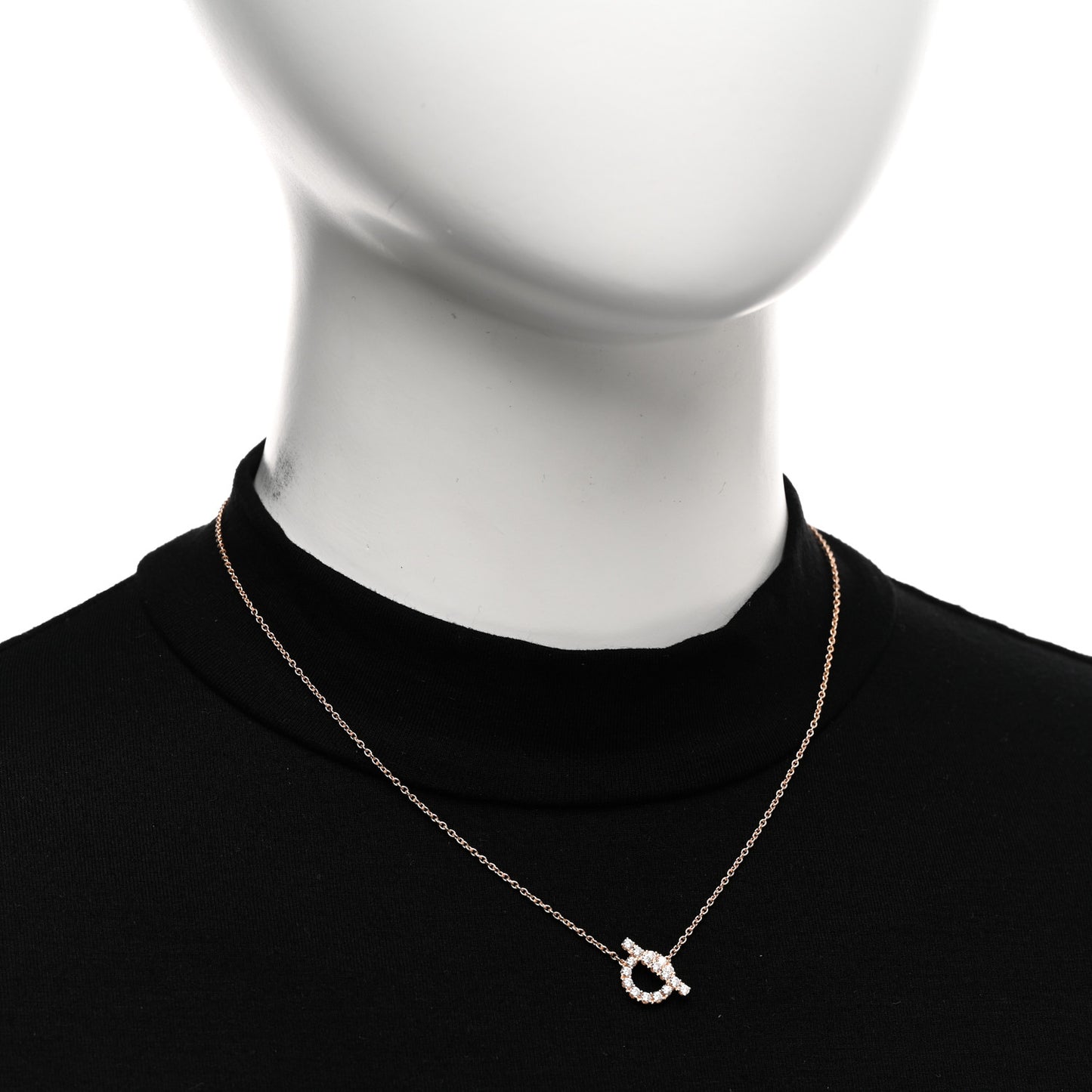 18K Rose Gold Diamond Finesse Pendant Necklace