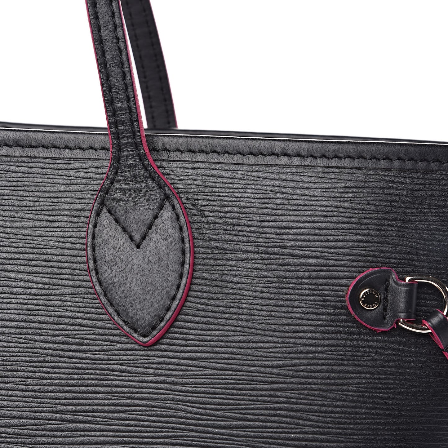 Epi Neverfull MM Black Hot Pink