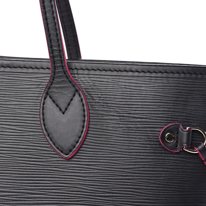 Louis Vuitton Epi Neverfull MM Black Hot Pink 12 of 14